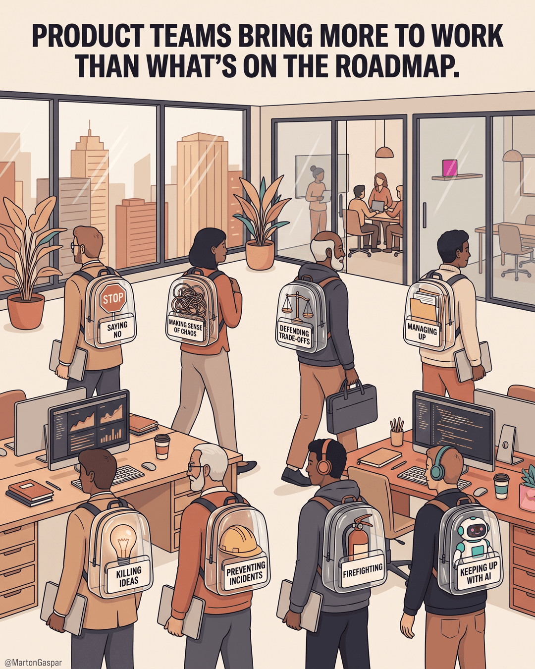 The Invisible Work of Product Teams: 8 Jobs That Never Show on the Roadmap, the infographic in this PDF
