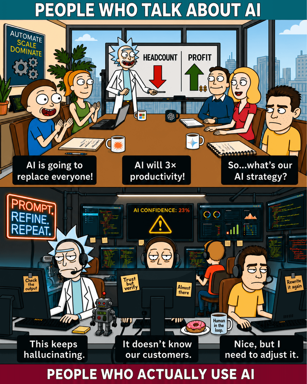 Two Kinds of People in Every Product Team Right Now, the infographic in this PDF