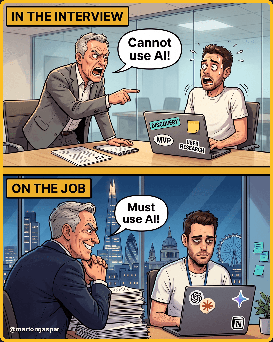 Product Manager Interviews and AI: Show the Setup, Not Just the Output, the infographic in this PDF