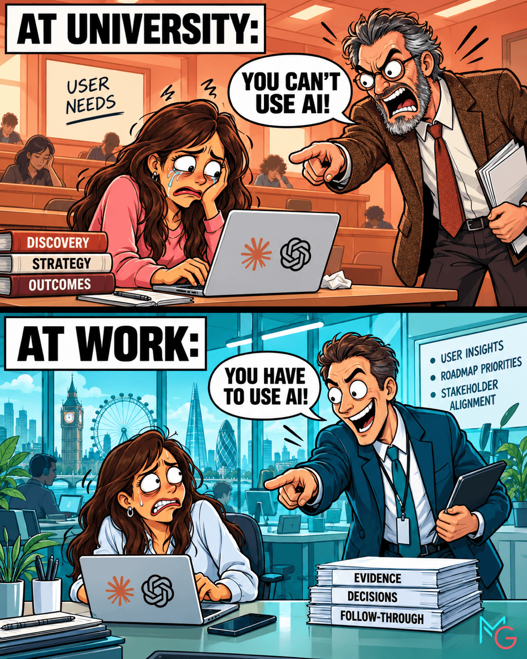 Product Manager Judgement and AI: 5 Questions to Answer Before Your Work Reaches the Team, the infographic in this PDF